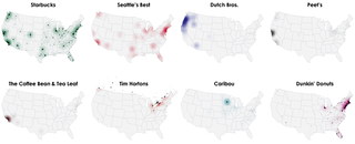Illustration for article titled The United States of Coffee Chains